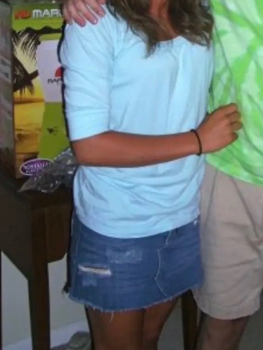Light blue top